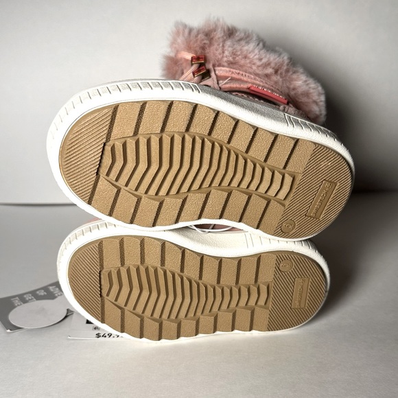 Girls Swiss Tech Pink Winter Boots Cow Suede, Faux Fur Fleece Lined 3M Insulated - Picture 6 of 8